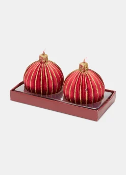 2 pack candele palline di Natale