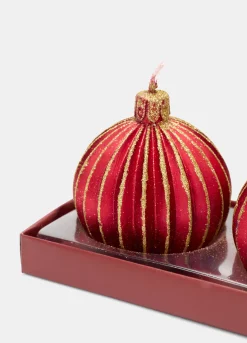 2 pack candele palline di Natale