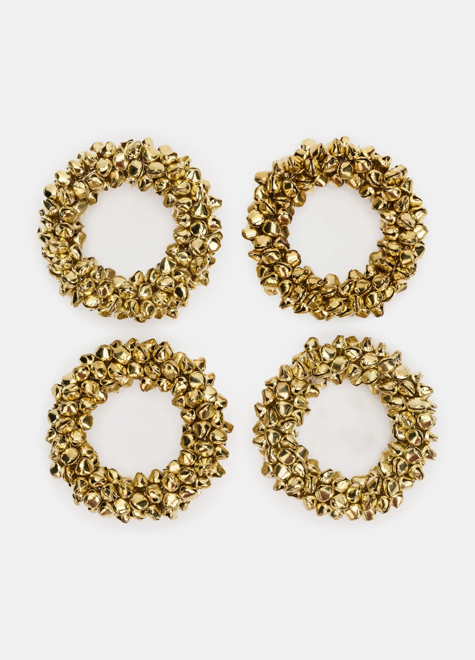 4 pack portatovaglioli con sonagli in metallo