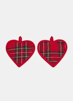 2 pack presine a scacchi a forma di cuore