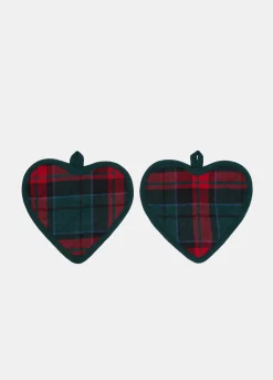 2 pack presine a scacchi a forma di cuore