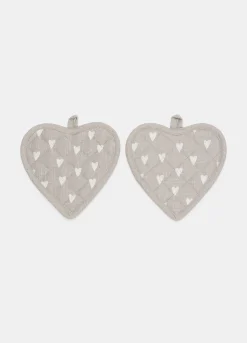 2 pack presine cuore in cotone a cuori