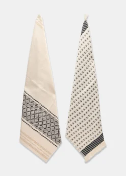 2 pack strofinacci da cucina in cotone bicolor