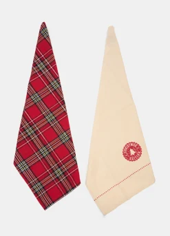 2 pack strofinacci in cotone Christmas Edition