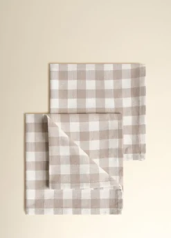 2 pack tovaglioli in cotone a quadretti