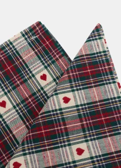 2 pack tovaglioli in cotone con motivo cuori