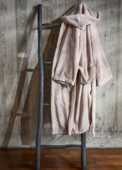 Accappatoio con cappuccio in puro cotone Made in Portogallo