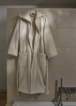 Accappatoio con cappuccio in puro cotone Made in Portogallo