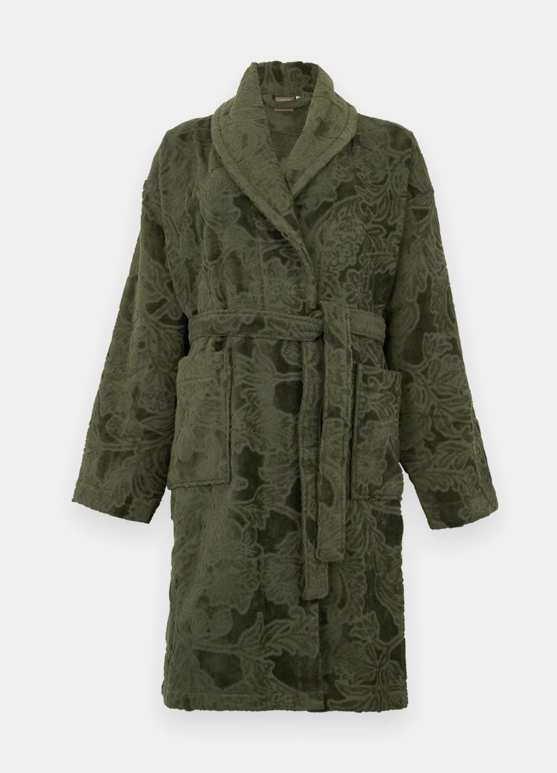 Accappatoio in cotone effetto jacquard