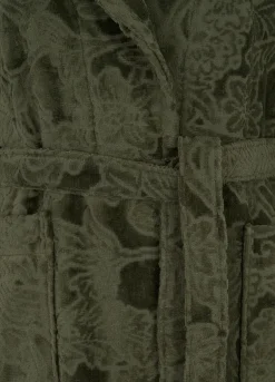 Accappatoio in cotone effetto jacquard