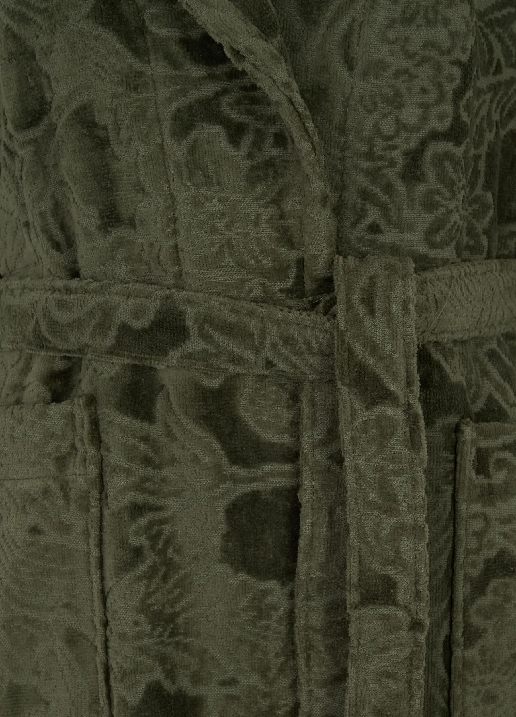 Accappatoio in cotone effetto jacquard