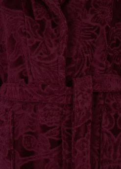 Accappatoio in cotone effetto jacquard