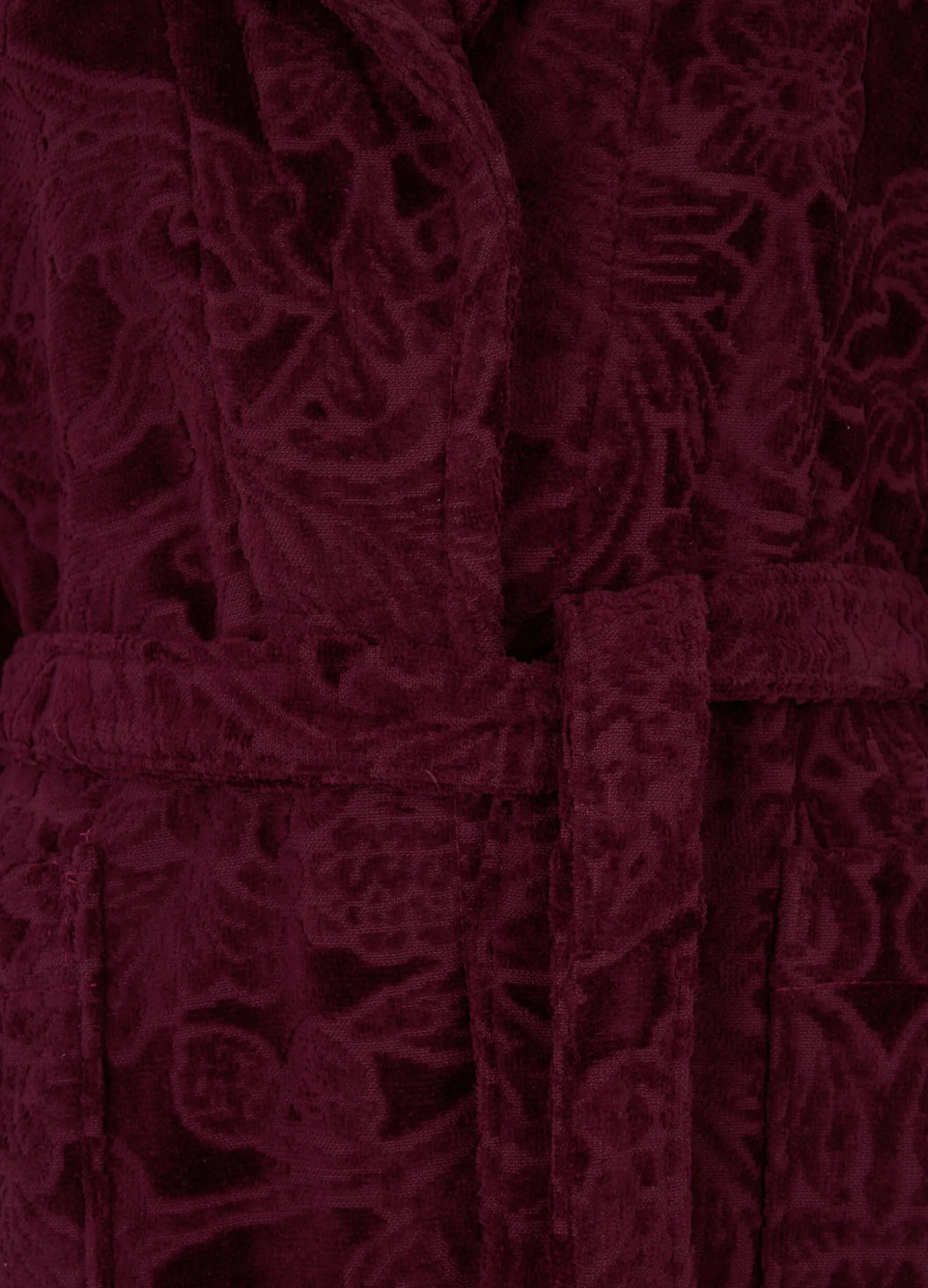 Accappatoio in cotone effetto jacquard