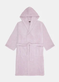 Accappatoio in puro cotone con cappuccio