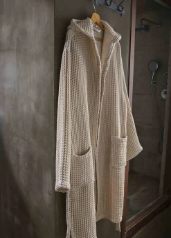 Accappatoio in puro cotone waffle Made in Portogallo