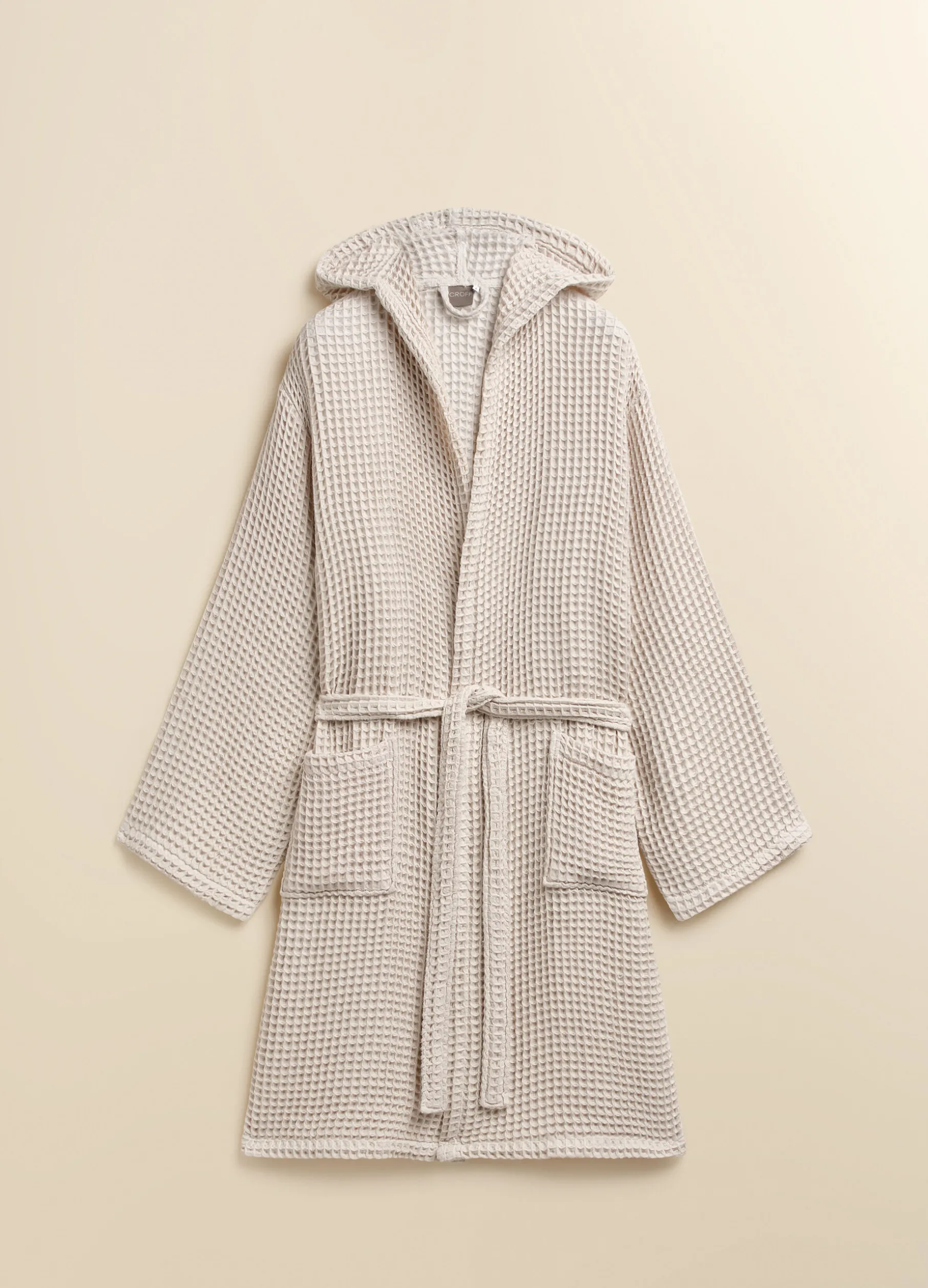 Accappatoio in puro cotone waffle Made in Portogallo