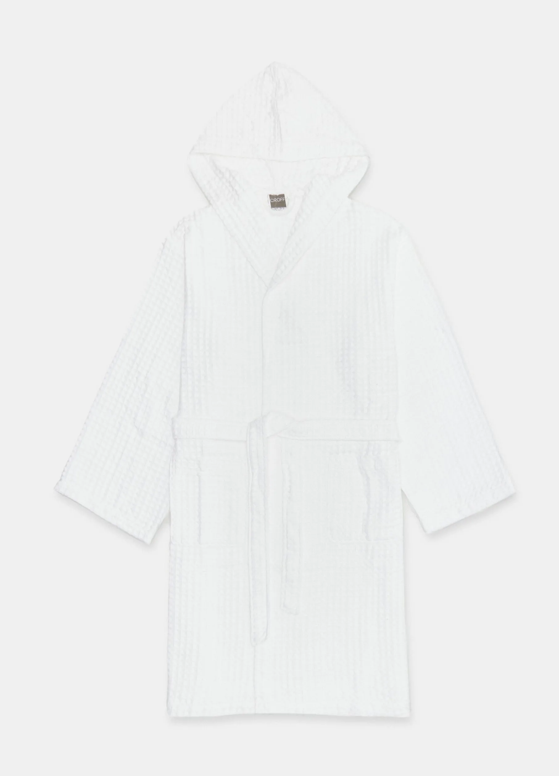 Accappatoio in puro cotone a nido d'ape Made in Portogallo