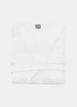 Accappatoio in puro cotone a nido d'ape Made in Portogallo