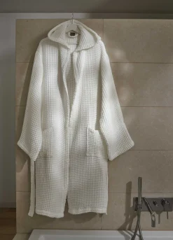 Accappatoio in puro cotone waffle Made in Portogallo