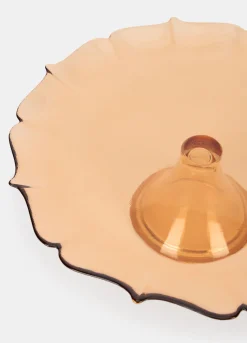 Alzata a foglia in vetro