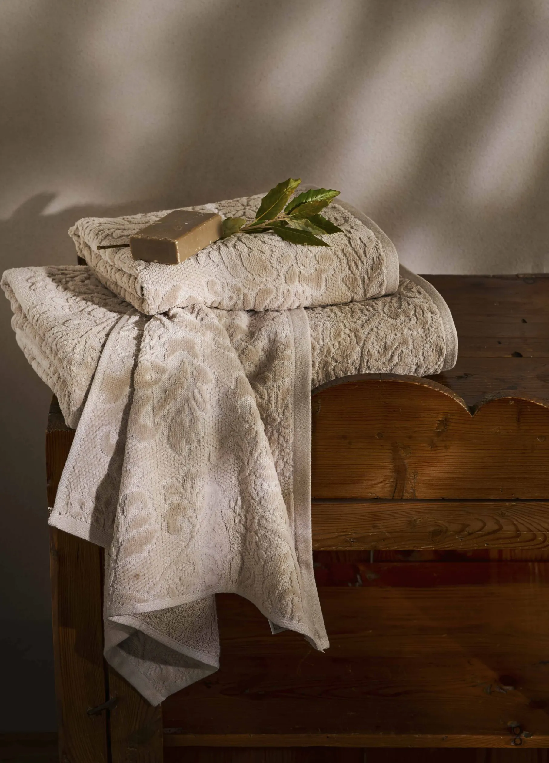 Asciugamano in puro cotone jacquard Made in Portugal