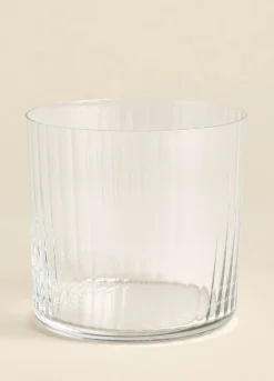 Bicchiere basso con scanalature