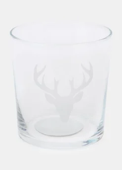 Bicchiere con renna satinata