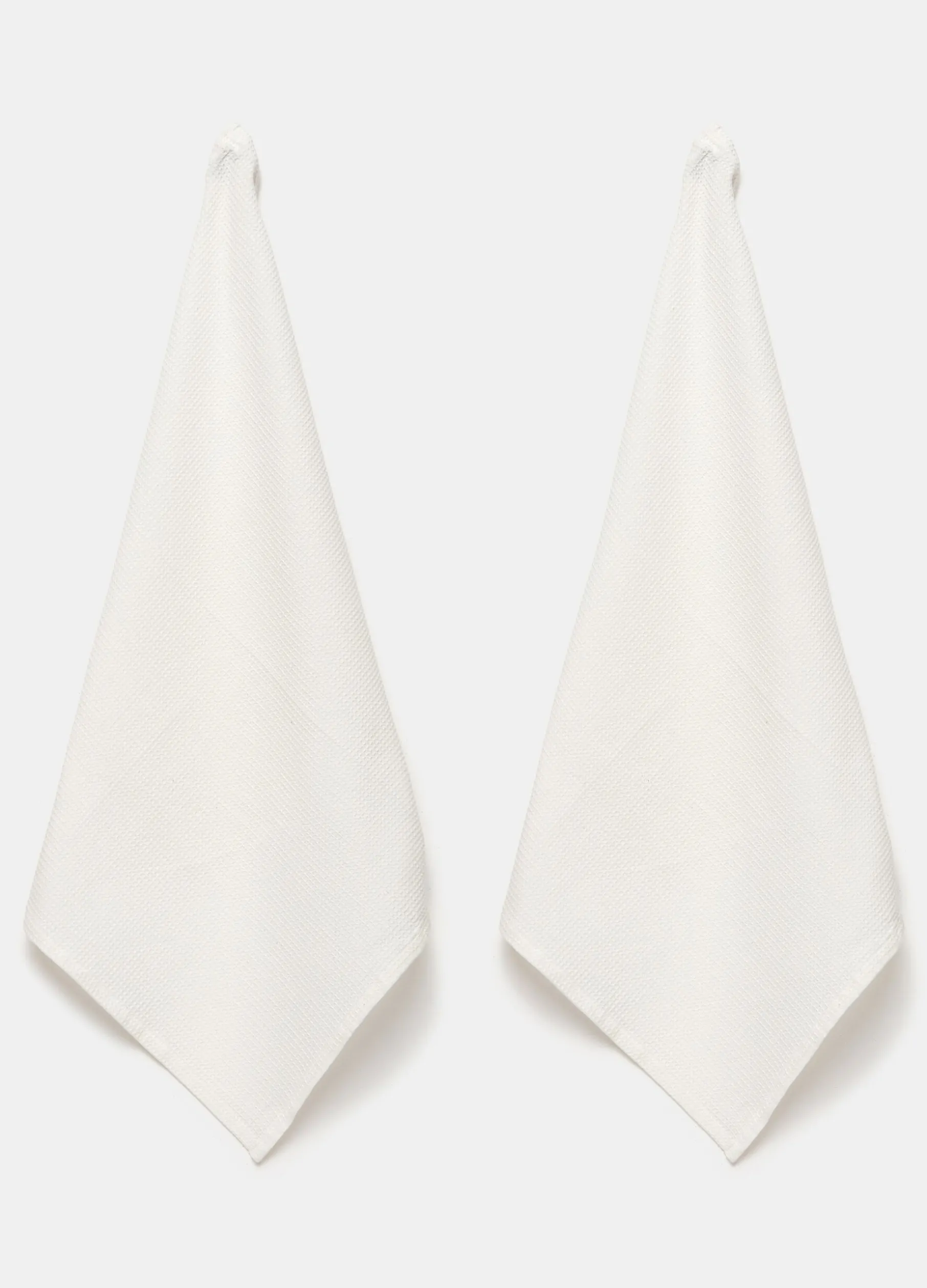 Bipack con 2 strofinacci waffle in puro cotone