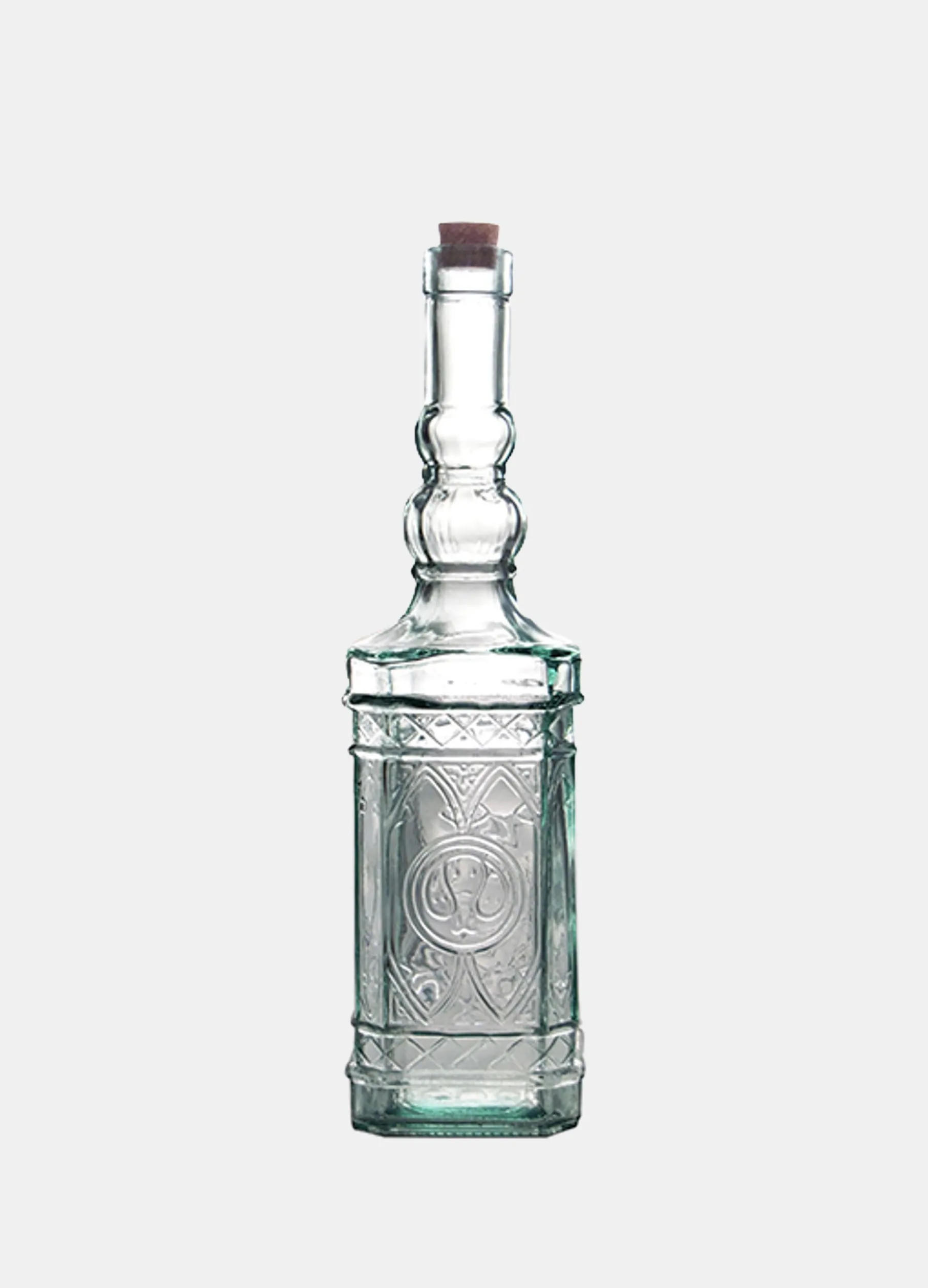 Bottiglia in vetro lavorato
