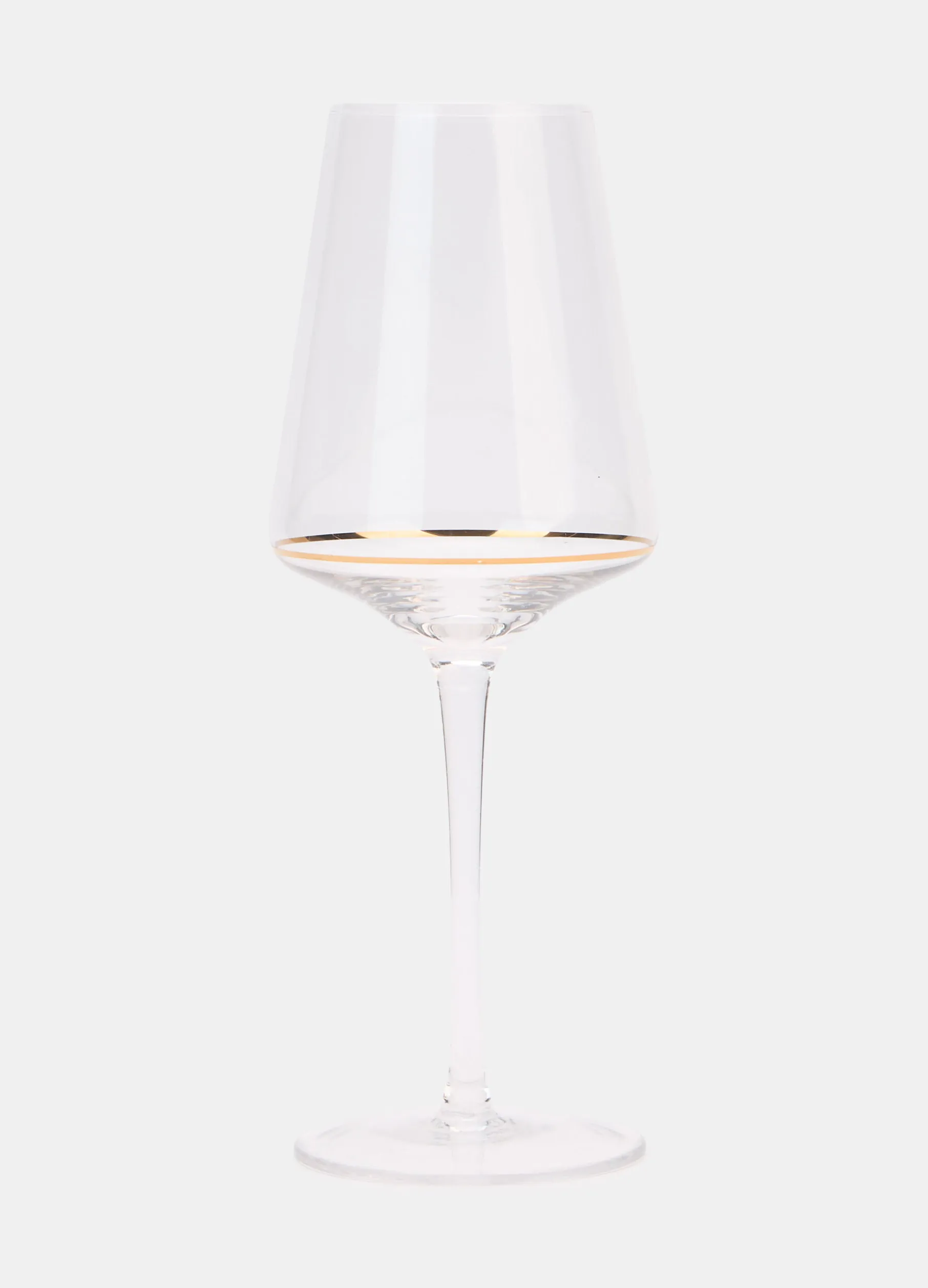 Calice da vino con fascetta dorata