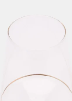 Calice da vino con fascetta dorata