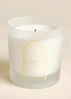 Candela in vetro ambra regale