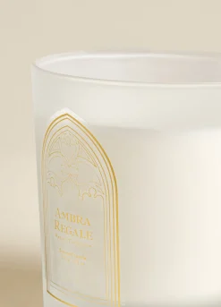 Candela in vetro ambra regale