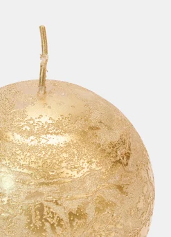 Candela sfera con motivo dorato