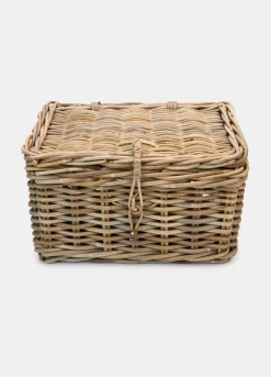 Cesta in vimini con coperchio