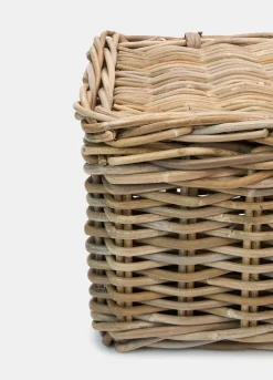 Cesta in vimini con coperchio