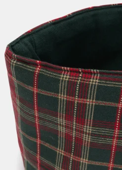 Cestino del pane in cotone tartan