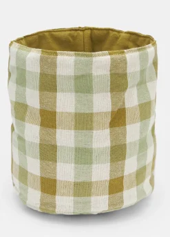 Cestino in cotone biologico a quadri