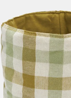 Cestino in cotone biologico a quadri