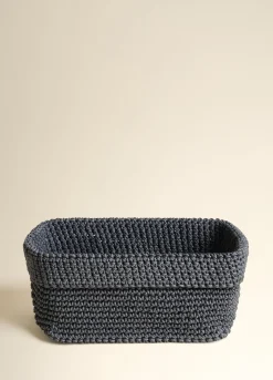 Cestino rettangolare intrecciato