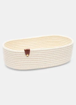 Cesto lavorato in misto cotone