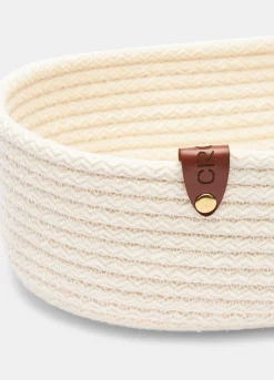 Cesto lavorato in misto cotone