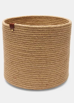 Cesto lavorato in pura canapa