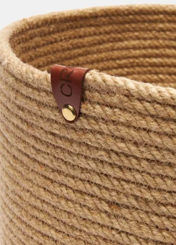 Cesto lavorato in pura canapa