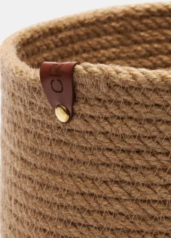 Cesto lavorato in pura canapa