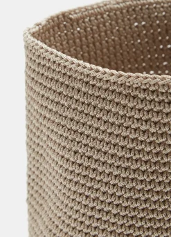 Cesto portaoggetti in tessuto intrecciato