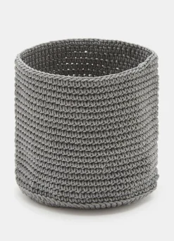 Cesto portaoggetti in tessuto intrecciato