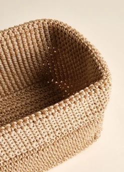 Cesto rettangolare intrecciato