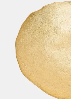 Ciotola bassa in vetro dorato