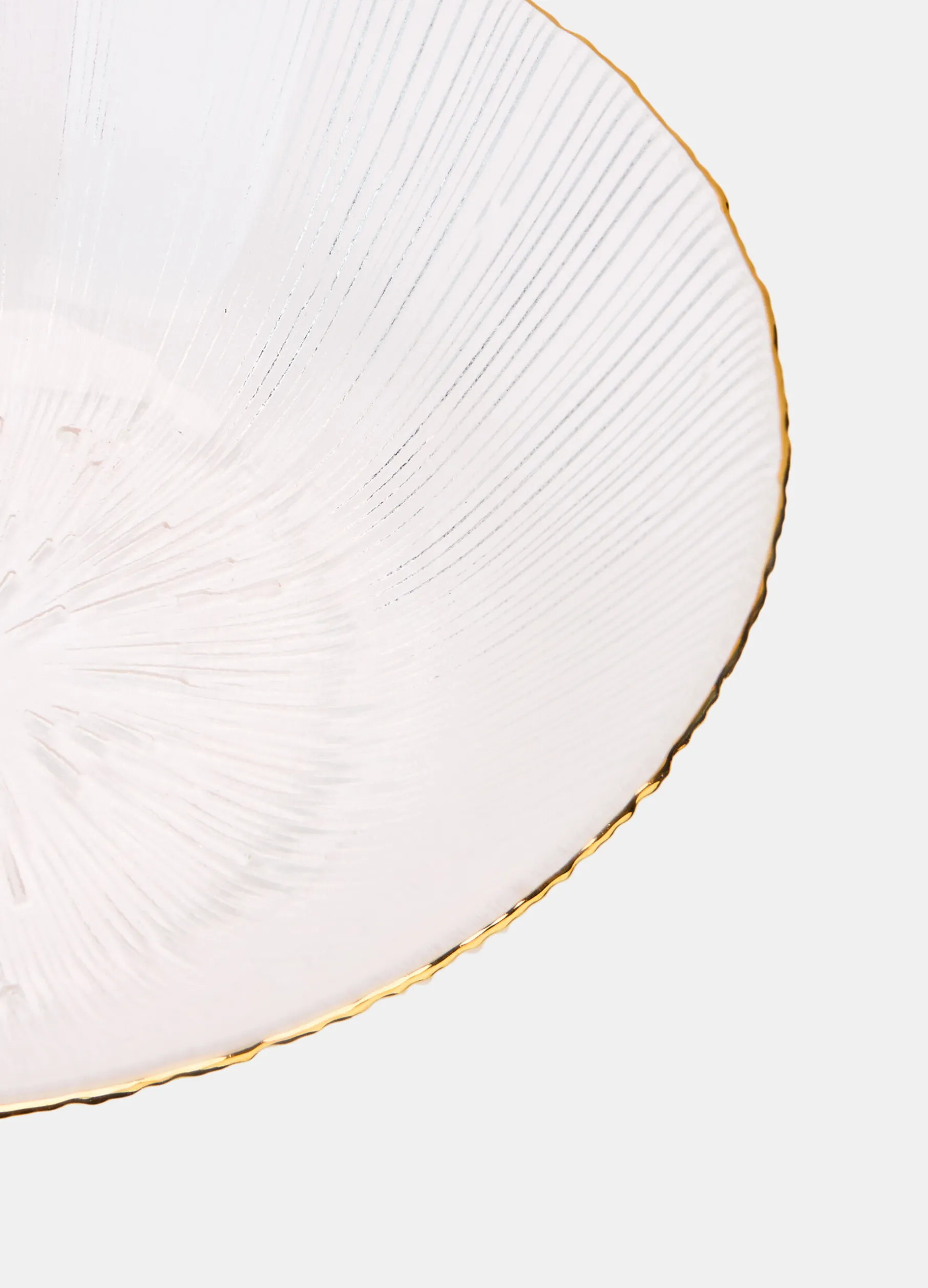 Ciotola grande in vetro scanalato